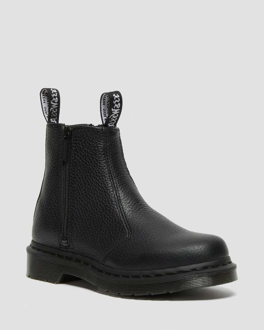 Dr. Martens 2976 Nahka Zipper Naisten Chelsea Nilkkurit - Mustat Nilkkurit [592-PSIZMB]